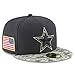 New Era 59Fifty Hat NFL 2016 Dallas Cowboys Salute to Service Official Gray Cap