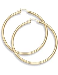 14K Gold Hoop Earrings - 2 3/8" diameter (3mm thickness)