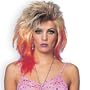 Multicolored 80's Glam Wig Adult 80s Pop Star Costume Accessory