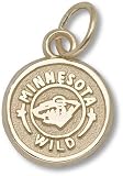 Minnesota Wild Circle Logo 3/8" 10K Charm/Pendant