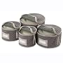 China Dinnerware Storage - Deluxe Quilted Microfiber (Light Gray) (12"H x 12.25"W x 6"D)