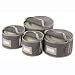 China Dinnerware Storage - Deluxe Quilted Microfiber (Light Gray) (12