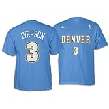 Denver Nuggets Allen Iverson Game time team color Player Name Tee