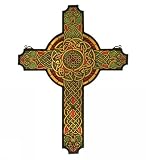25 Inch W 34 Inch H Jeweled Celtic Cross Window Windows