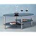 MODERN CAROLINE COFFEE TABLE WITH BLACK GLASS