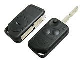 Land Rover Discovery Freelander Defender 90 Range Rover 2 Buttons Remote Flip Key Switchblade Case Blank Shell with Logo Emblem (No Electronics)