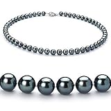Black 6.5-7mm AA Japanese Akoya Pearl Necklace 18 inch