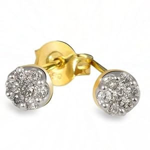 Goldmaid Ohrstecker Glamour 585 Gelbgold 14 Brillanten 0,25ct Pa O3639GG
