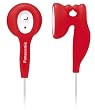 Panasonic RP-HV21-R In-Ear Earbud Heaphones with Built-in Clip (Red)