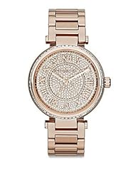 Michael Kors Skylar Rose Goldtone Stainless Steel Two-Hand Bracelet Watch - Rose Gold