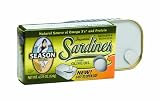 SEASON Club Skl & Bls Sardines In Oil, 4.375-Ounce Tins (Pack of 6)