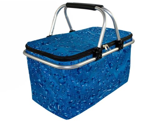 hochwertige Kühlbox mit Aluminiumrahmen in blau