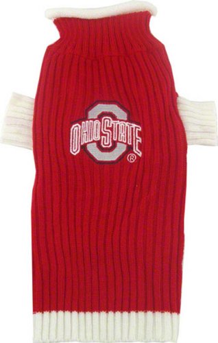 Ohio State Buckeyes Scarlet Pet Sweater (X-Small)