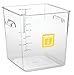 Rubbermaid Commercial Products 1980333 Square Plastic Food Storage Container, Yellow Label, 8 quart, Clear