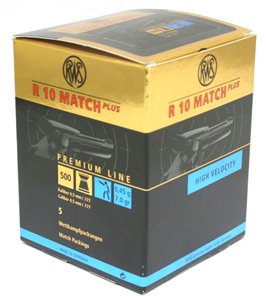 RWS .177 R10 Match Wadcutter, Premium Line, 7.0 gr, 500 ea.