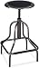 Safco 6665 Diesel Backless Industrial Stool, High Base, Black Leather Seat