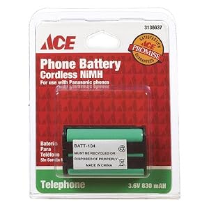 PANASONIC PP104A Replacement Battery for Cordless Telephone by Panasonic