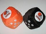 CLEVELAND BROWNS Team Logo Pair of FUZZY DICE