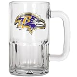 Baltimore Ravens Large Glass Beer Mug