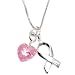 breast_cancer40breast cancer - Sterling Silver Breast Cancer Awareness Ribbon Pink CZ
