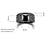 Zealmer 2 PCS Black Gold Plated Princess Cut Heart Shape Black CZ Cubic Zirconia Halo Bridal Rings Set