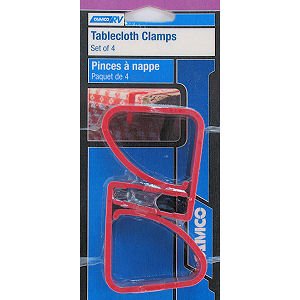 Camco Manufacturing Inc. 44003 Tablecloth Clamps Red 4 pack
