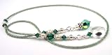 May Emerald Sterling Silver Bookmarks; Swarovski Crystal Beaded Birthstone Book Thongs