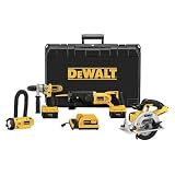DEWALT DCX5401 28-Volt Lithium Ion Cordless Hammerdrill/Circ/Recip/Floodlight Combo Kit with NANO Technology