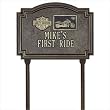 Harley Davidson VRSC Medallion Lawn Plaque in Bronze and Gold Customize: Yes