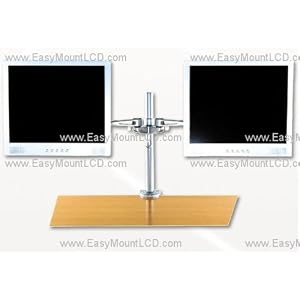Deluxe Dual Two LCD Monitor Stand Desktop Clamp up to 26 New by EasyMountLCD
