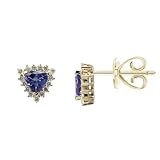14K Exquisite Tanzanite and Diamond Earring (NEW ARRIVAL)