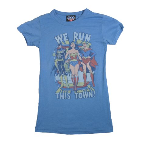  Junk Food Wonder Woman Batgirl Supergirl Girl Power Junior Womens T-Shirt