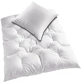 DAUNENDECKE Bettdecke Daunen Steppbett 135x200 1+ Kissen 80x80
