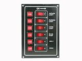 6 Gang Black Vertical Boat Switch Panel (020)