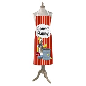 Homer: Ooh Flamey! Apron and Oven Mitt Set - Simpsons