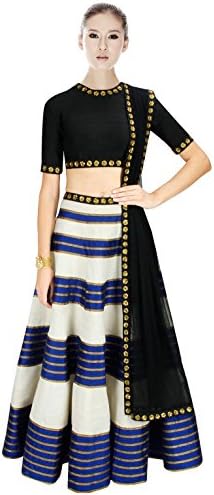 Unnati Women's Designer Lehenga Choli With Elegant Embellishment X-Large - 40" Multicolor