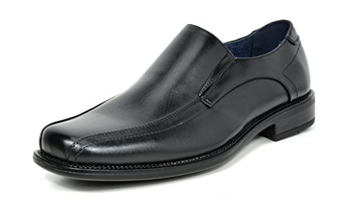 Bruno MARC Men's Formal Loafers Stretch Slip On Leather Lining Square Tip Modern Dress Shoes