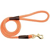 Mendota Products Dog Snap Leash, Orange, 1/2-Inch x 6-Feet
