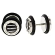 Faux Plug With Clear CZ- Zebra Logo - 16g Stud - 00g Fake Plug - Sold as a Pair Faux Plug With Clear CZ- Zebra Logo - 16g Stud - 00g Fake Plug - Sold as a Pair