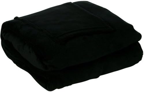 Plush Sleeved Blanket - Black OSFM