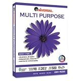 Multipurpose Paper, 98 Brightness, 20lb, 8-1/2 x 11, Bright White, 5000 Shts/Ctn