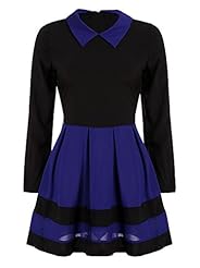 Striped Print Fit-and-Flare Illusion Polyester Party Dress 