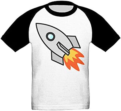 Rockets Black Boys And Girls Short Raglan Sleeve Kids Sports Shits For Toddlers
