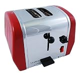 VillaWare V5825-B UNO Chrome/Red Classic 2-Slice Toaster