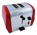Kitchen & Housewares : VillaWare V5825-R UNO Chrome/Red Classic 2-Slice Toaster