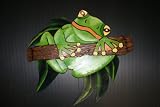Frog on a Limb Metal Wall Sculpture