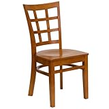 HERCULES Window Back Wood Restaurant Chair with Cherry Finish - XU-DGW0007W ....