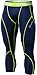 TSLA Men's 3/4 Compression Pants, Running Workout Tights, Cool Dry Capri Athletic Leggings, Yoga Gym Base Layer, Zero Pants Navy, Large