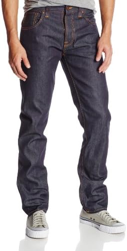 Nudie Jeans Men's Steady Eddie Straight Fit Tapered Leg Jean