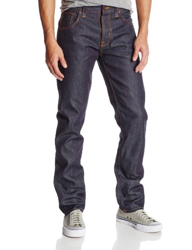 Nudie Jeans Men's Steady Eddie Straight Fit Tapered Leg Jean